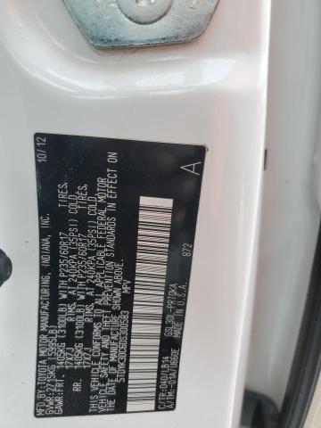 5TDYK3DC6DS300583 - 2013 TOYOTA SIENNA XLE WHITE photo 13