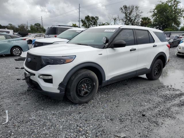 1FM5K8AW6NNA13598 - 2022 FORD EXPLORER POLICE INTERCEPTOR WHITE photo 1