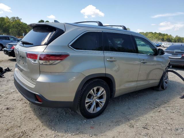 5TDJKRFH7FS123235 - 2015 TOYOTA HIGHLANDER XLE 米色 照片 3