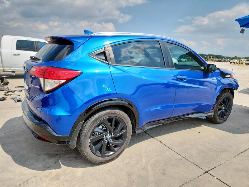 3CZRU5H12NM734000 - 2022 HONDA HR-V SPORT BLUE photo 3