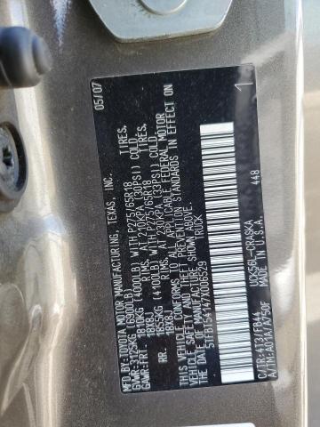 5TFBT54147X006529 - 2007 TOYOTA TUNDRA DOUBLE CAB SR5 BROWN photo 12