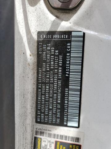 WVWEV7AJ5DW053660 - 2013 VOLKSWAGEN GTI 白色 照片 12