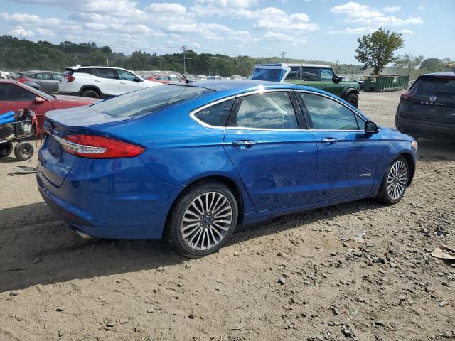 3FA6P0LU3JR184362 - 2018 FORD FUSION SE HYBRID أزرق صورة 3