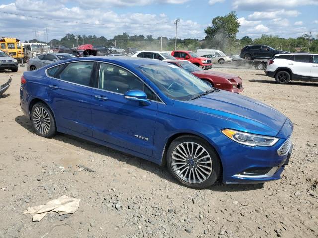 3FA6P0LU3JR184362 - 2018 FORD FUSION SE HYBRID أزرق صورة 4