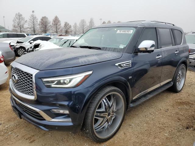 JN8AZ2NE9K9229757 - 2019 INFINITI QX80 LUXE BLUE photo 1