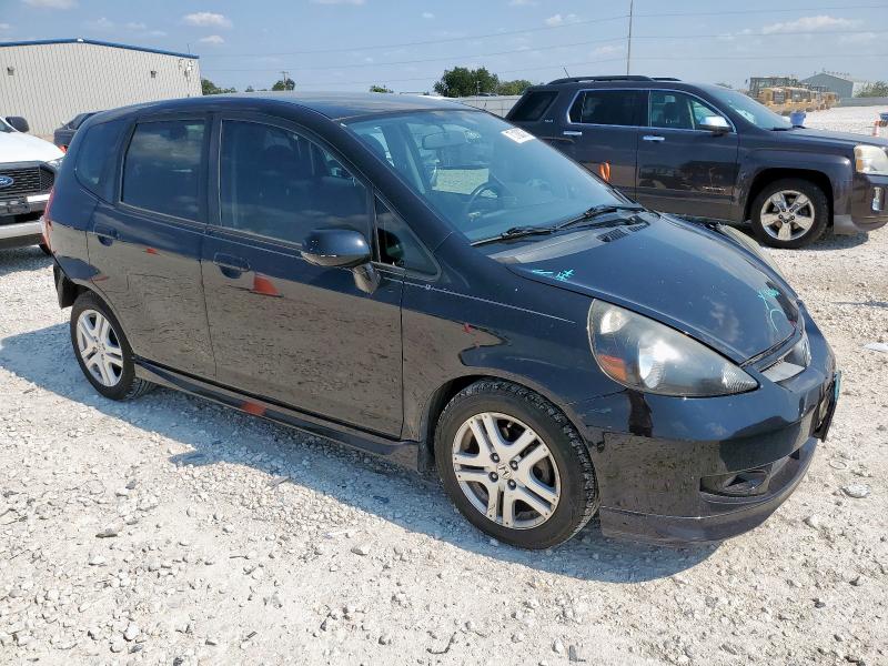 JHMGD38638S049947 - 2008 HONDA FIT SPORT BLACK photo 4