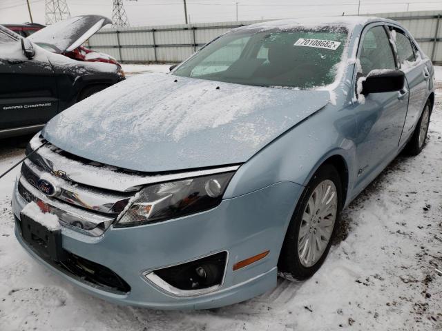 3FADP0L34AR271380 - 2010 FORD FUSION HYBRID BLUE photo 1