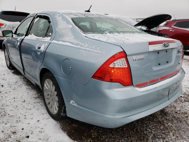 3FADP0L34AR271380 - 2010 FORD FUSION HYBRID BLUE photo 2