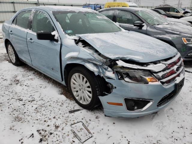 3FADP0L34AR271380 - 2010 FORD FUSION HYBRID BLUE photo 4