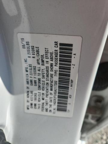 1HGCR2F56GA017280 - 2016 HONDA ACCORD SPORT WHITE photo 12