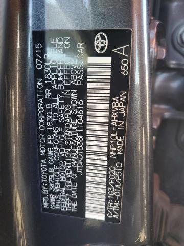 JTDKDTB38F1104616 - 2015 TOYOTA PRIUS C GRAY photo 12