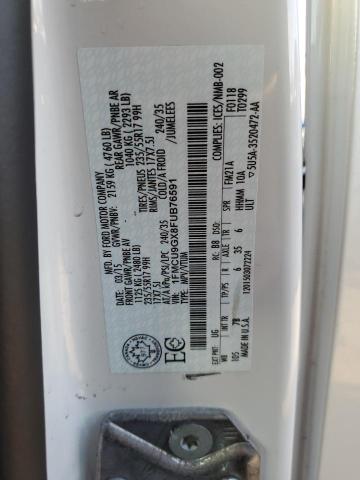 1FMCU9GX8FUB76591 - 2015 FORD ESCAPE SE WHITE photo 13