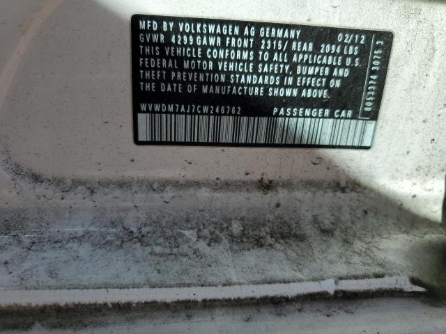 WVWDM7AJ7CW246762 - 2012 VOLKSWAGEN GOLF თეთრი ფოტო 12