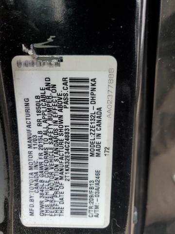 2T1KR32E34C248831 - 2004 TOYOTA COROLLA MA XR BLACK photo 23