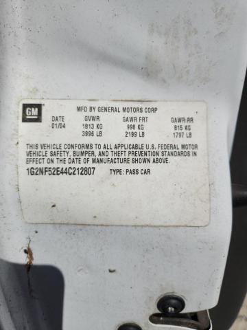 1G2NF52E44C212807 - 2004 PONTIAC GRAND AM SE1 თეთრი ფოტო 12