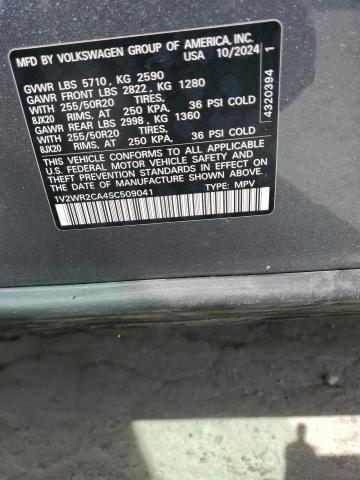 1V2WR2CA4SC509041 - 2025 VOLKSWAGEN ATLAS SE Gri fotoğraf 13