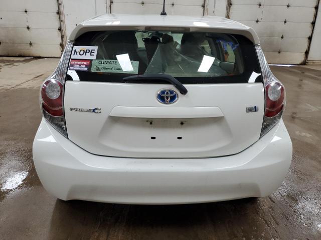 JTDKDTB3XD1554877 - 2013 TOYOTA PRIUS C WHITE photo 6