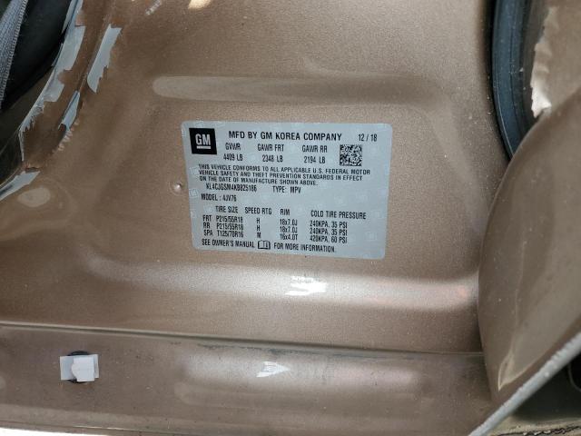 KL4CJGSM4KB825186 - 2019 BUICK ENCORE ESSENCE TAN photo 13