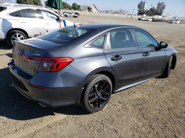 2HGFE2F57PH566996 - 2023 HONDA CIVIC SPORT GRAY photo 3