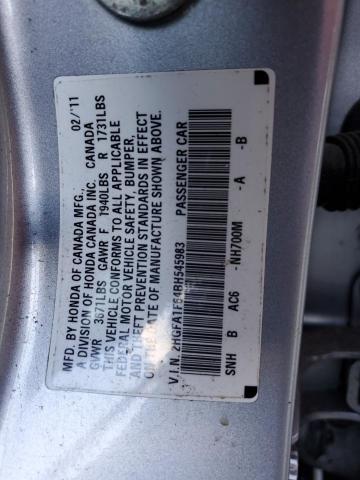 2HGFA1F64BH545983 - 2011 HONDA CIVIC LX-S SILVER photo 12