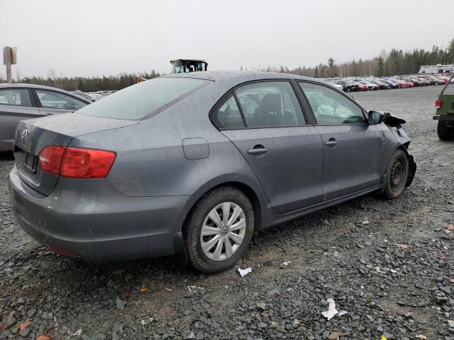 3VW2K7AJ6DM428853 - 2013 VOLKSWAGEN JETTA BASE GRAY photo 3