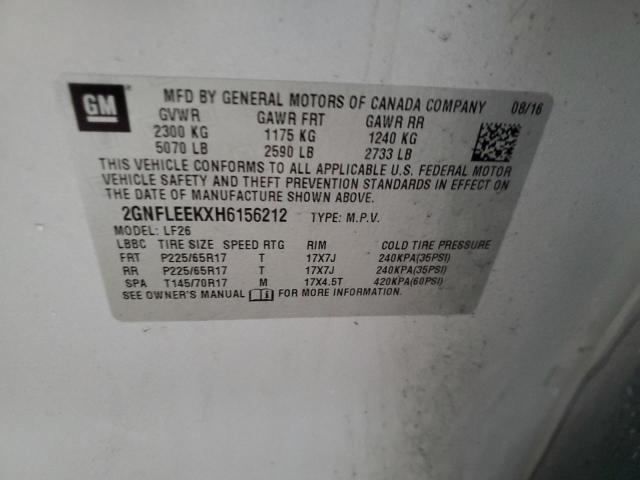 2GNFLEEKXH6156212 - 2017 CHEVROLET EQUINOX LS SILVER photo 13