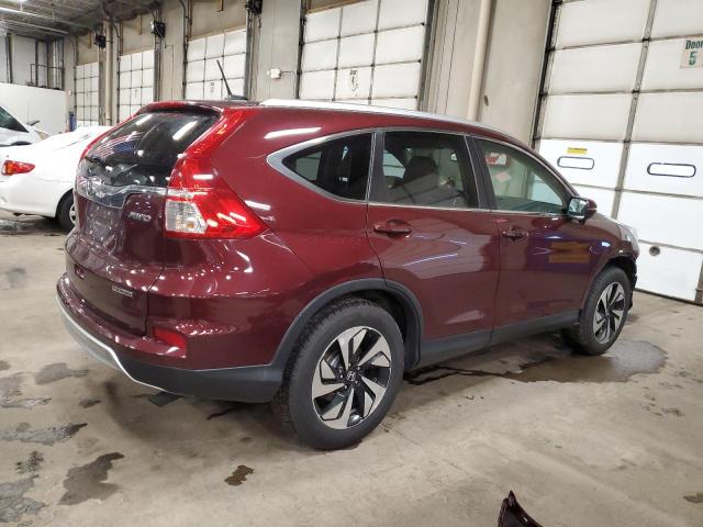 5J6RM4H9XFL087252 - 2015 HONDA CR-V TOURING BURGUNDY photo 3