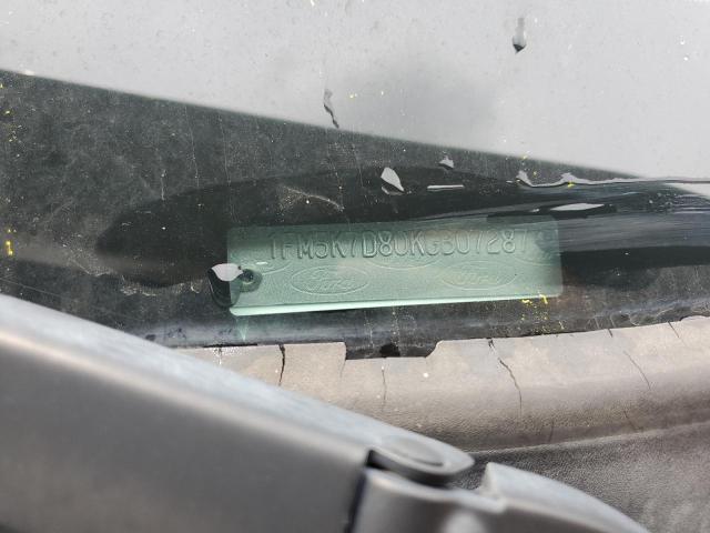 1FM5K7D80KGB07287 - 2019 FORD EXPLORER XLT WHITE photo 12