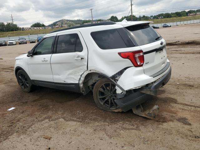 1FM5K7D80KGB07287 - 2019 FORD EXPLORER XLT WHITE photo 2