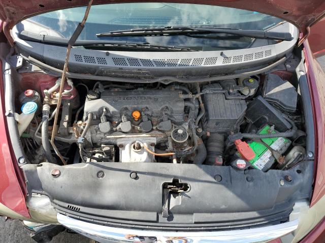 19XFA16599E011633 - 2009 HONDA CIVIC LX RED photo 11