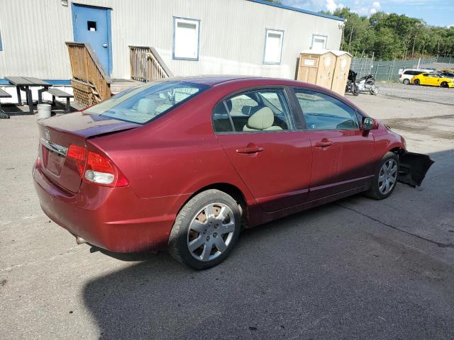 19XFA16599E011633 - 2009 HONDA CIVIC LX RED photo 3