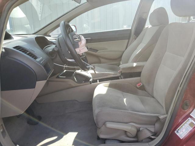 19XFA16599E011633 - 2009 HONDA CIVIC LX RED photo 7