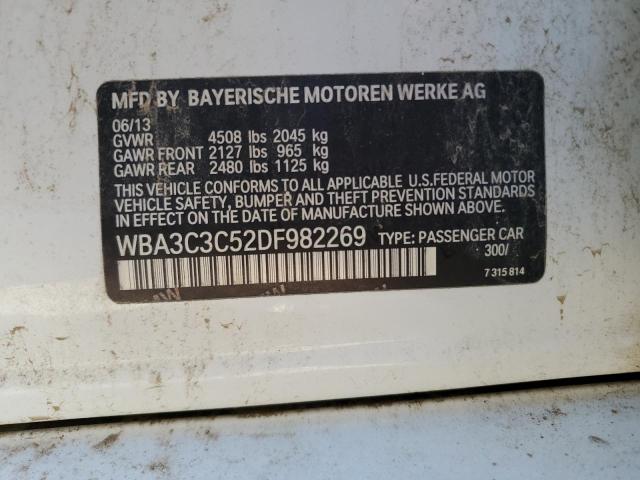 WBA3C3C52DF982269 - 2013 BMW 320 I XDRIVE WHITE photo 12