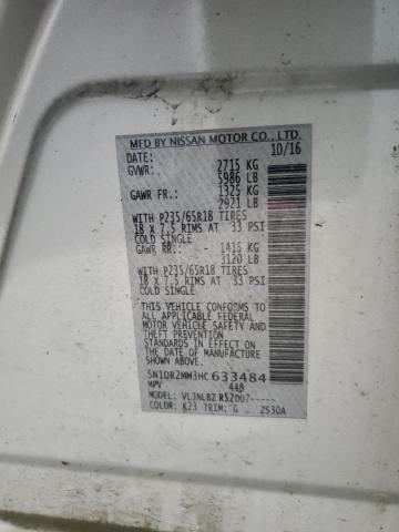 5N1DR2MM3HC633484 - 2017 NISSAN PATHFINDER S SILVER photo 12