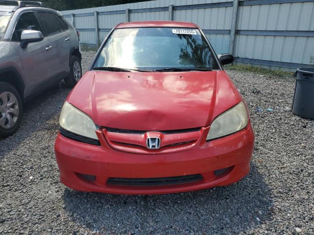 1HGES16355L015933 - 2005 HONDA CIVIC DX VP Rojo foto 5