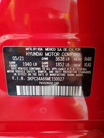 3KPC34A66ME150027 - 2021 HYUNDAI ACCENT LIMITED RED photo 13