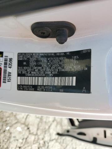 5TDKK3DC2DS340536 - 2013 TOYOTA SIENNA LE Ağ foto 14