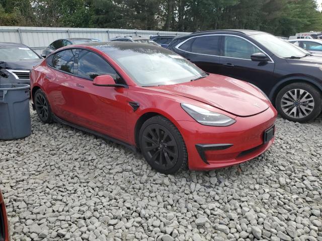 5YJ3E1EA9NF190136 - 2022 TESLA MODEL 3 RED photo 4