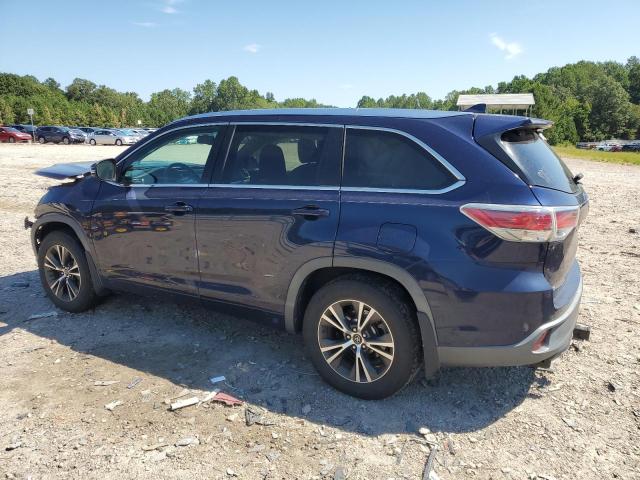 5TDJKRFH7GS291863 - 2016 TOYOTA HIGHLANDER XLE BLUE photo 2