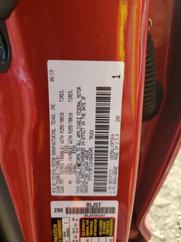 5TFUY5F11KX860345 - 2019 TOYOTA TUNDRA DOUBLE CAB SR/SR5 RED photo 12