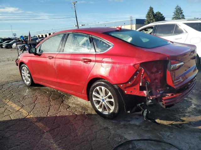 3FA6P0HD6LR124152 - 2020 FORD FUSION SE RED photo 2
