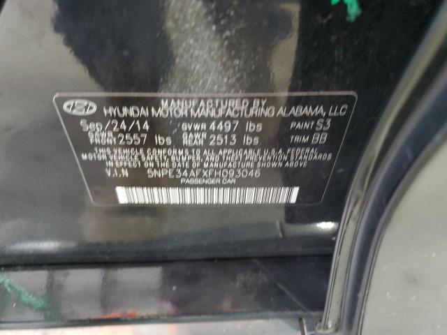 5NPE34AFXFH093046 - 2015 HYUNDAI SONATA SPORT BLACK photo 12