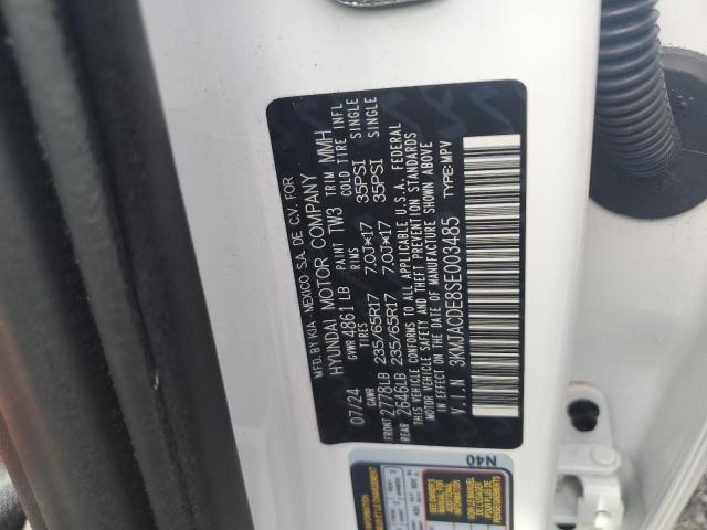 3KMJACDE8SE003485 - 2025 HYUNDAI TUCSON SE 白色 照片 14