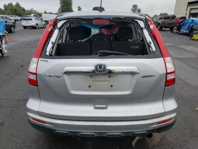 JHLRE4H37AC007089 - 2010 HONDA CR-V LX SILVER photo 6