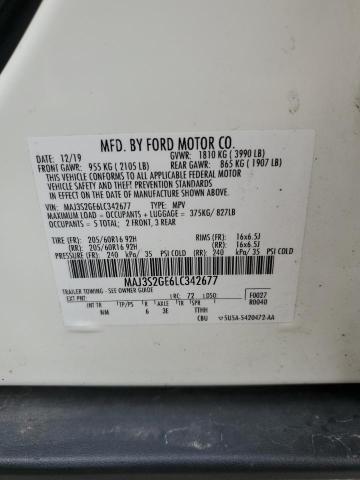 MAJ3S2GE6LC342677 - 2020 FORD ECOSPORT SE Crème photo 13