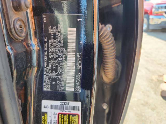 5TFUY5F16BX201130 - 2011 TOYOTA TUNDRA DOUBLE CAB SR5 BLACK photo 12