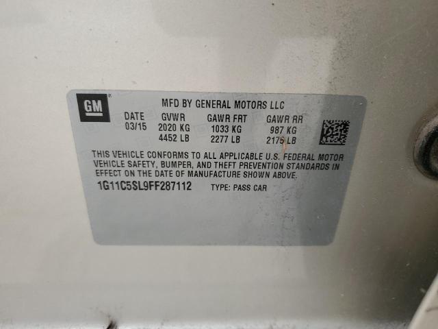 1G11C5SL9FF287112 - 2015 CHEVROLET MALIBU 1LT 金色 照片 12