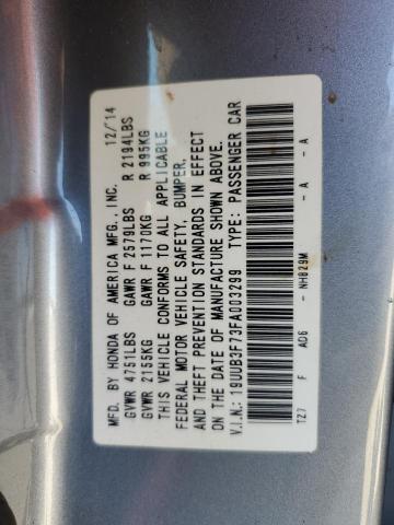 19UUB3F73FA003299 - 2015 ACURA TLX ADVANCE 银色 照片 12