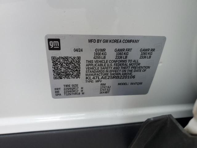 KL47LAE25RB220106 - 2024 BUICK ENVISTA PREFERRED Beyaz fotoğraf 12