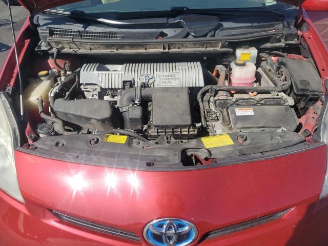 JTDKN3DU4E1773807 - 2014 TOYOTA PRIUS RED photo 11